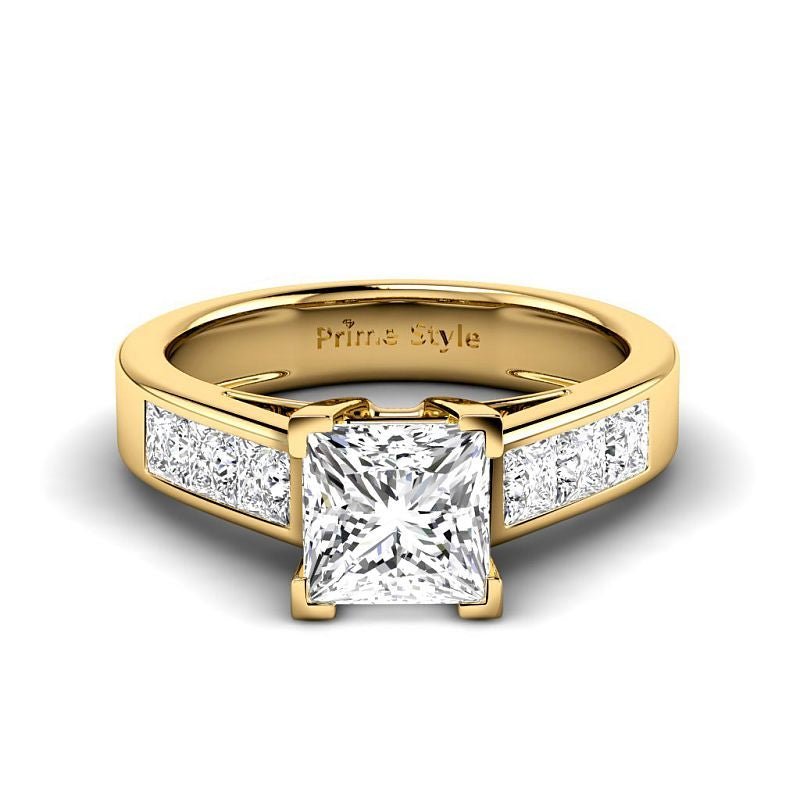 1.30-6.80 CT Princess Cut Diamonds - Engagement Ring