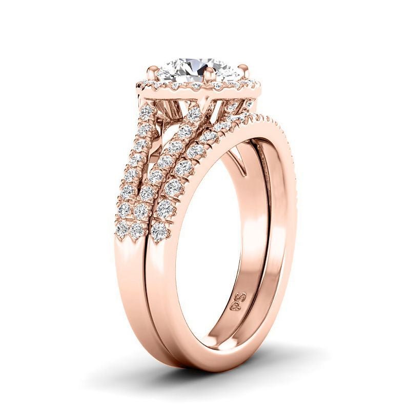 1.30-6.80 CT Round Cut Diamonds - Bridal Set