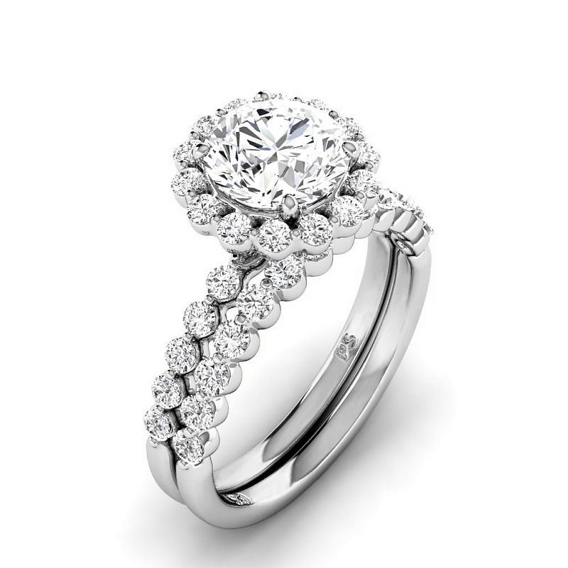 1.30-6.80 CT Round Cut Diamonds - Bridal Set