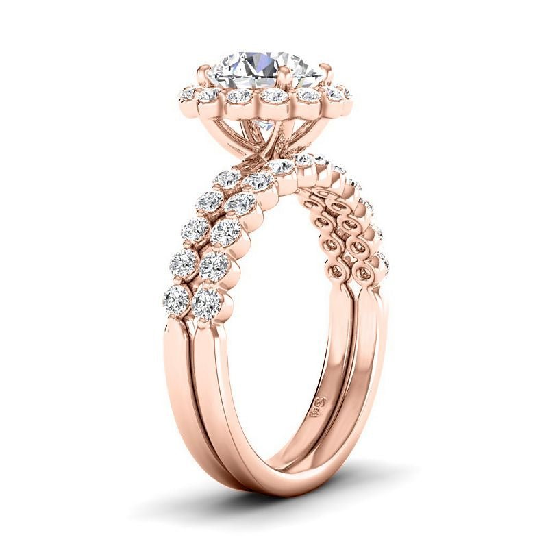 1.30-6.80 CT Round Cut Diamonds - Bridal Set