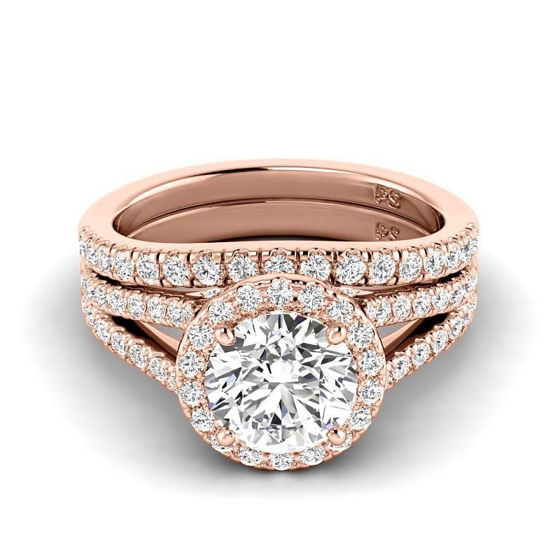 1.30-6.80 CT Round Cut Diamonds - Bridal Set