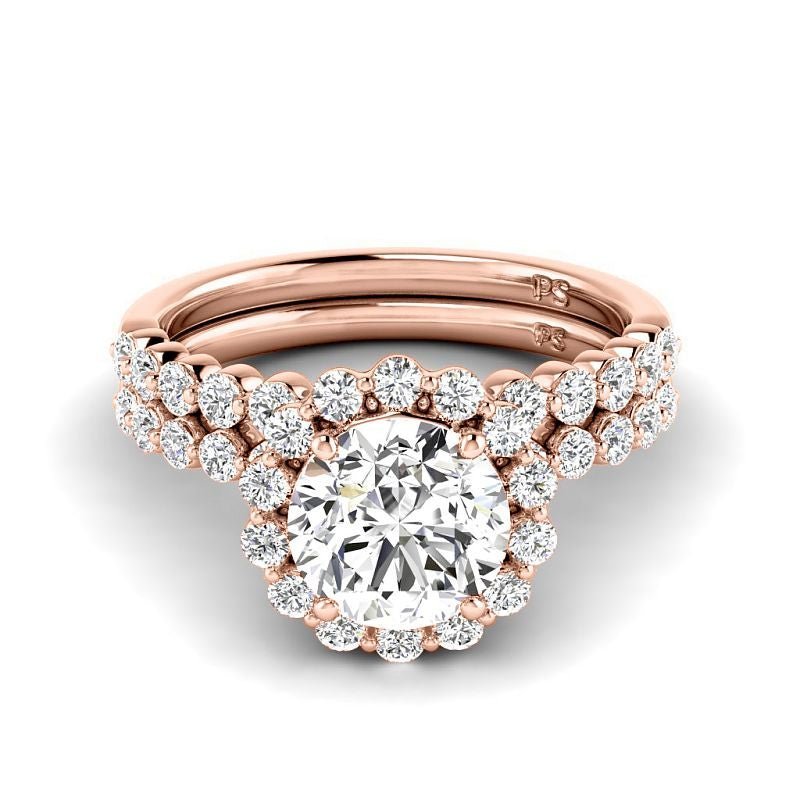 1.30 - 6.80 CT Round Cut Diamonds - Bridal Set - Primestyle.com