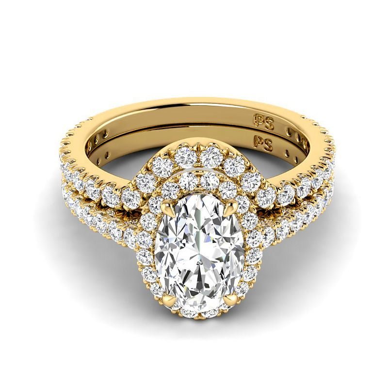 1.30-6.80 CT Oval & Round Cut Diamonds - Bridal Set