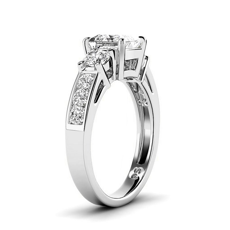 1.30-3.80 CT Round & Princess Cut Lab Grown Diamonds - Engagement Ring - Primestyle.com