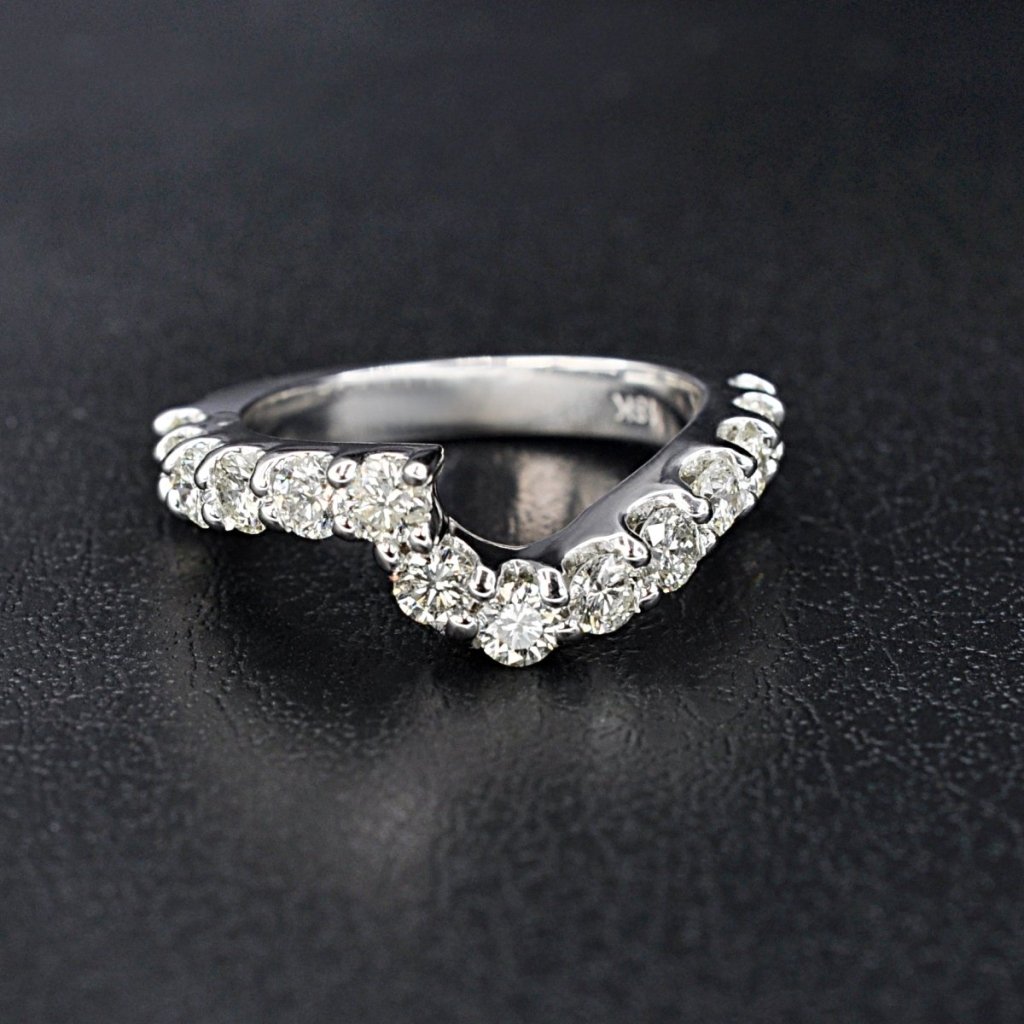 1.30 CT Round Cut Natural Diamonds - Wedding Band