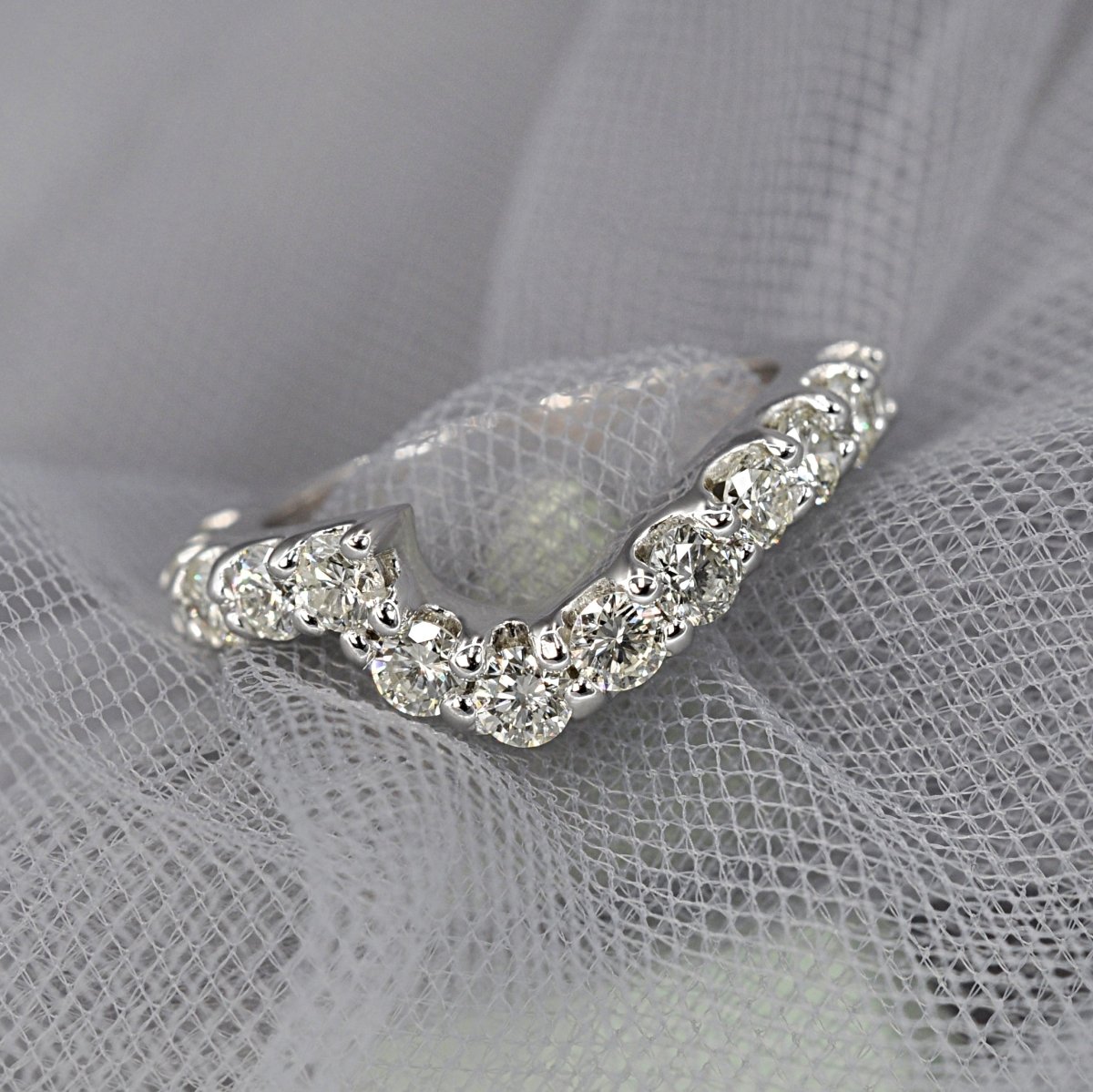 1.30 CT Round Cut Diamonds - Wedding Band - Primestyle.com