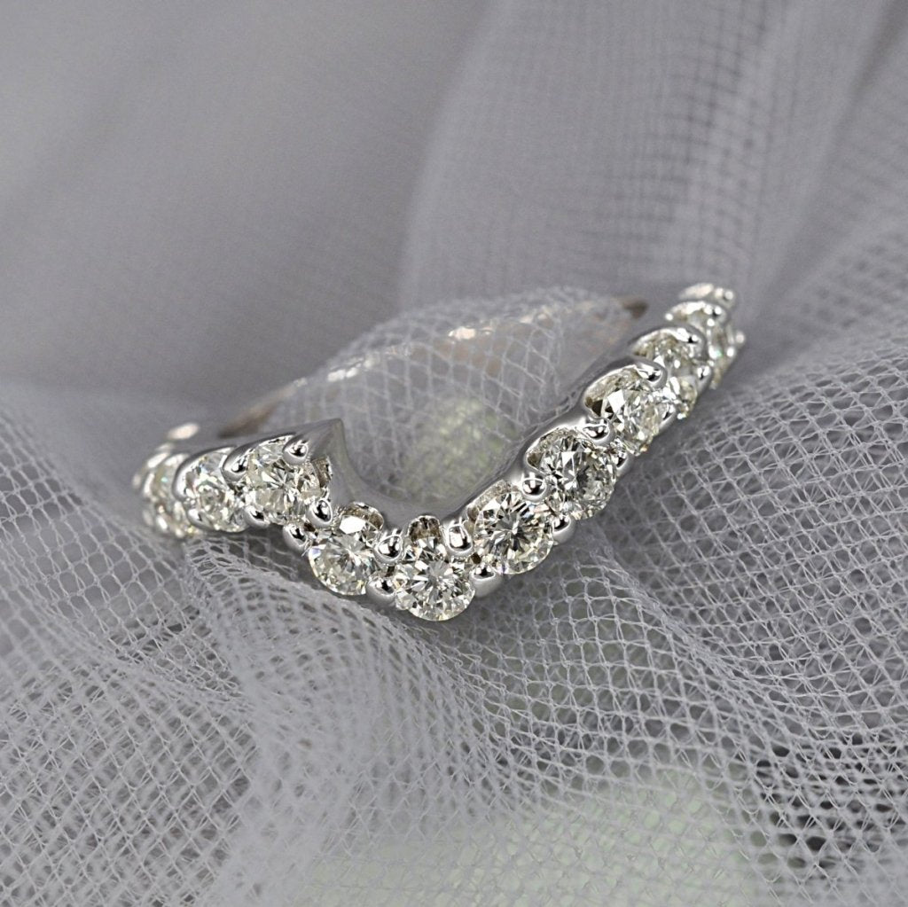 1.30 CT Round Cut Natural Diamonds - Wedding Band - Primestyle.com