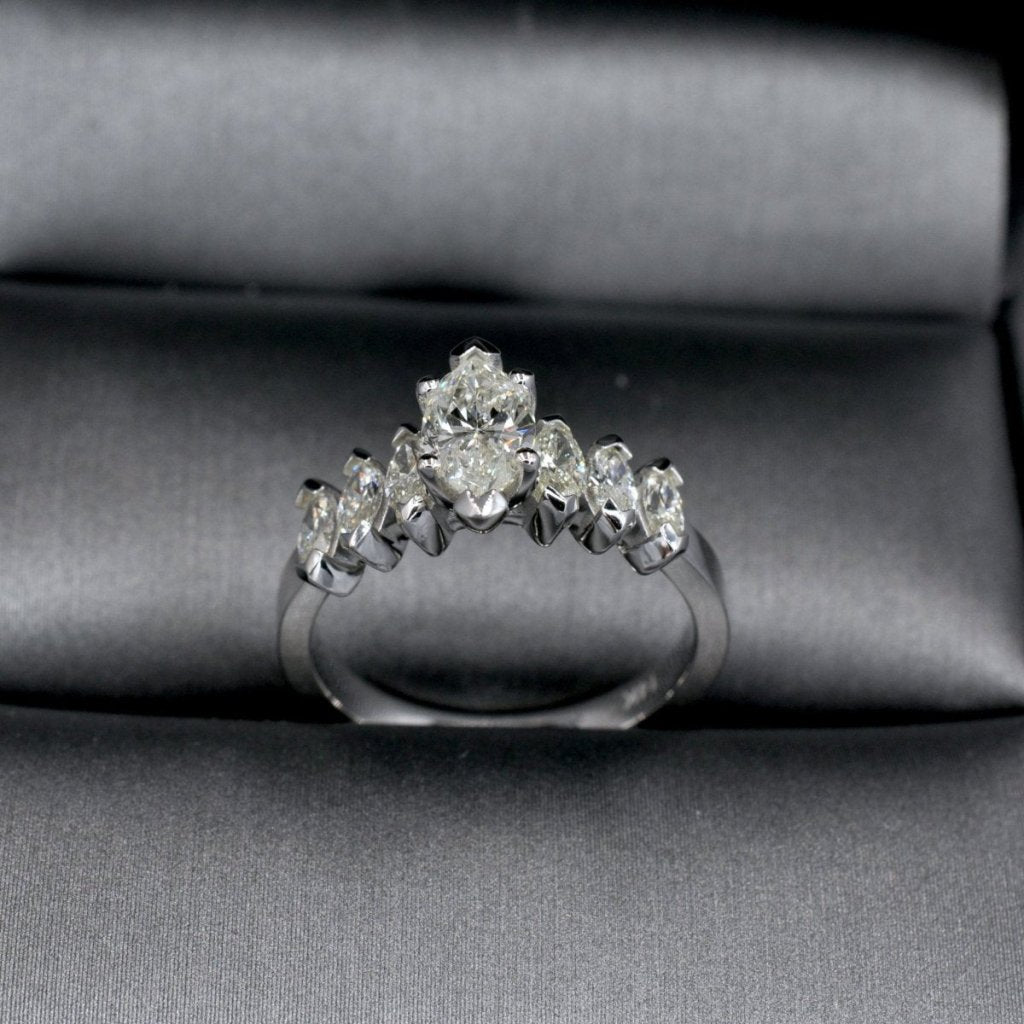 1.35-2.50 CT Marquise Cut Natural Diamonds - Engagement Ring