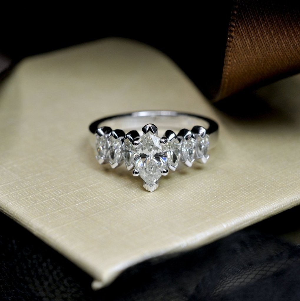1.35 - 2.50 CT Marquise Cut Natural Diamonds - Engagement Ring - Primestyle.com