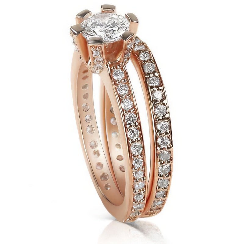 1.35-2.50 CT Round Cut Natural Diamonds - Bridal Set