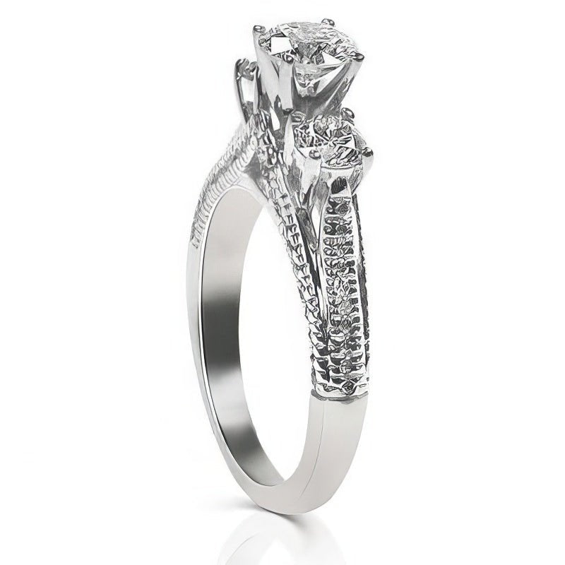1.35-2.50 CT Round Cut Natural Diamonds - Engagement Ring