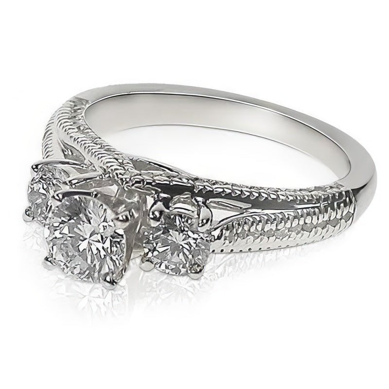 1.35-2.50 CT Round Cut Natural Diamonds - Engagement Ring