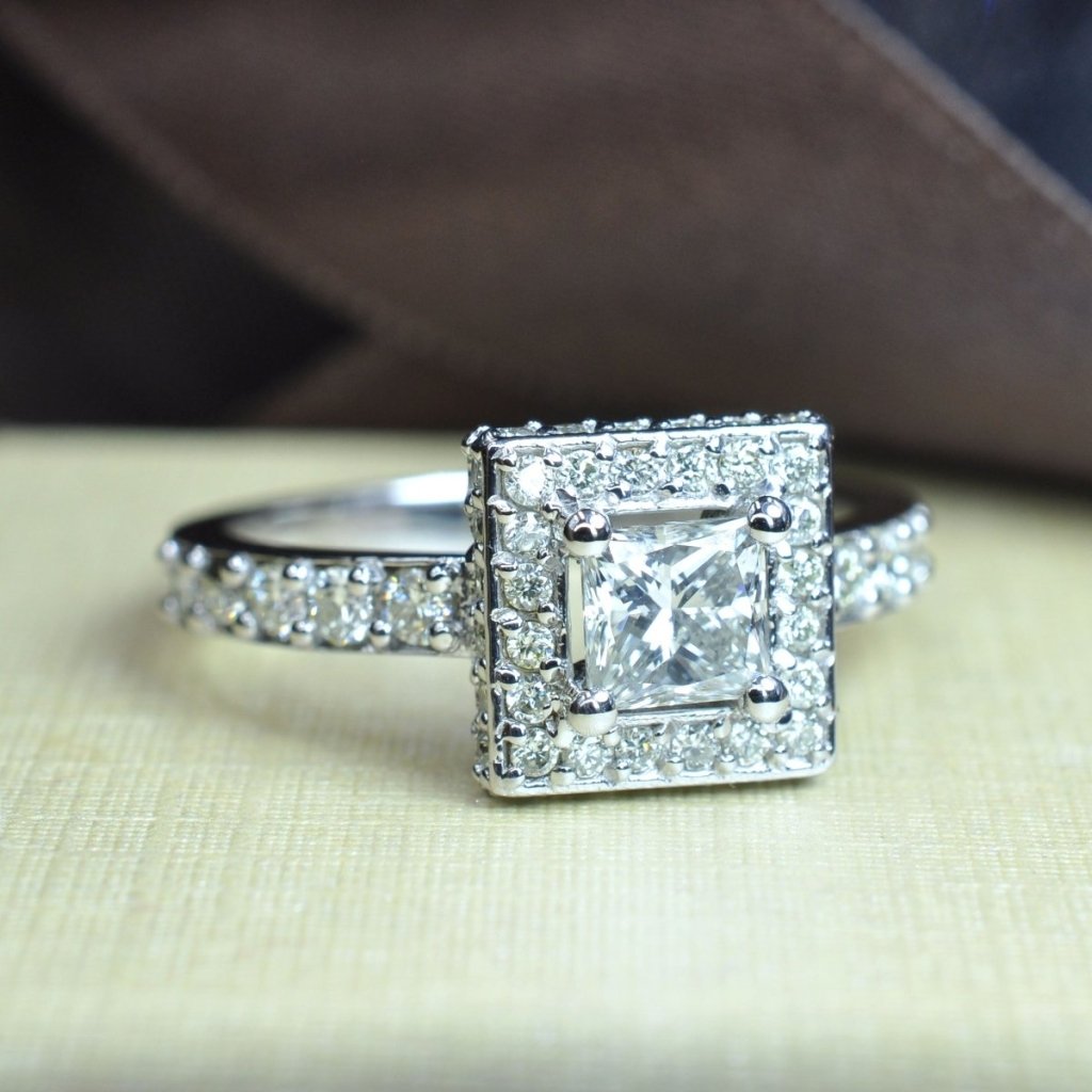 1.35 - 2.50 CT Princess & Round Cut Natural Diamonds - Engagement Ring - Primestyle.com