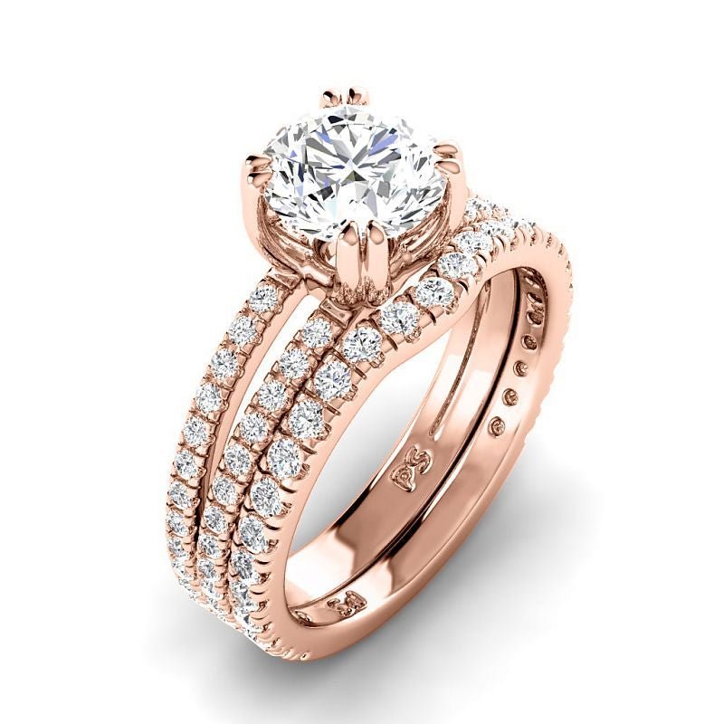 1.35 - 6.85 CT Round Cut Diamonds - Bridal Set - Primestyle.com