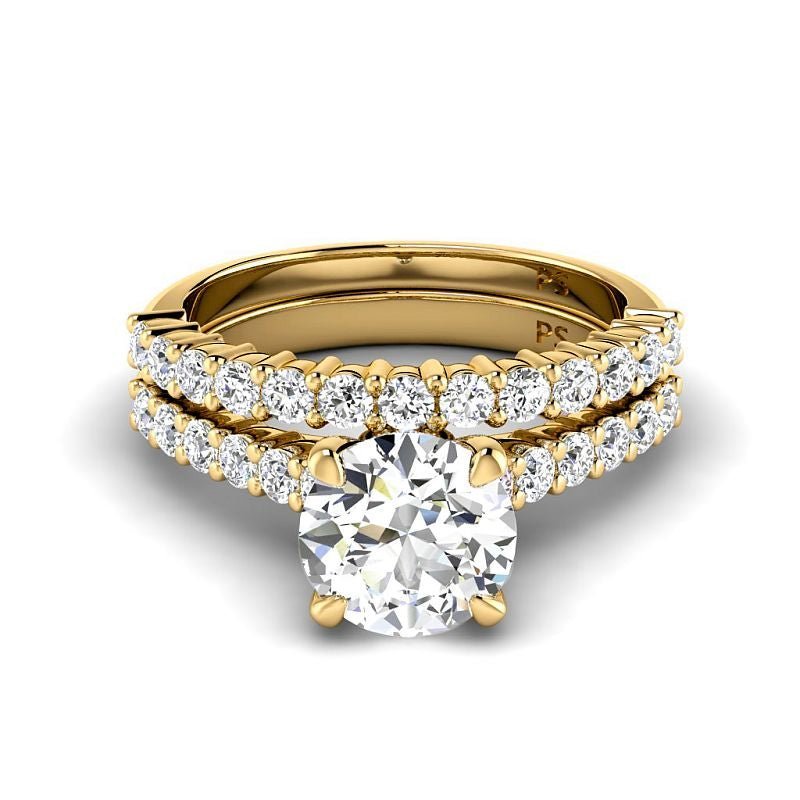 1.35 - 6.85 CT Round Cut Diamonds - Bridal Set - Primestyle.com