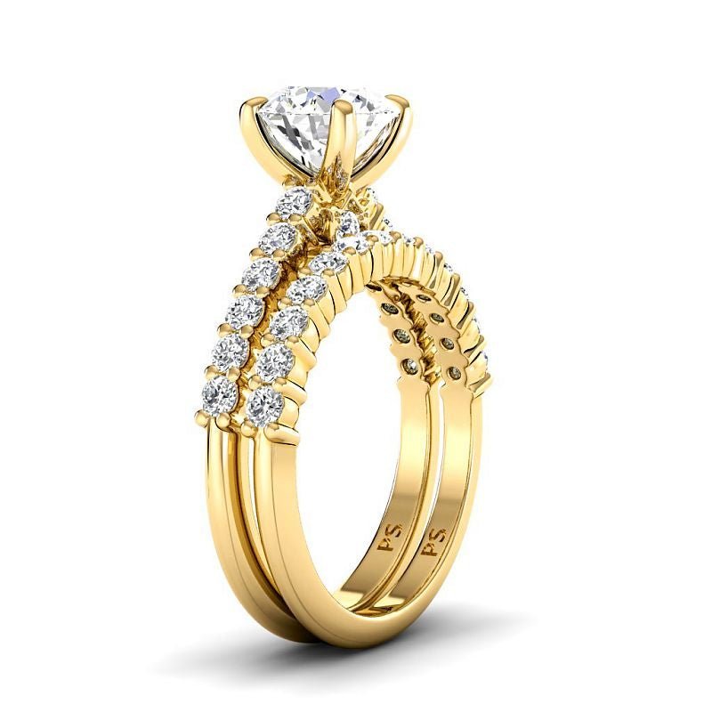 1.35 - 6.85 CT Round Cut Diamonds - Bridal Set - Primestyle.com