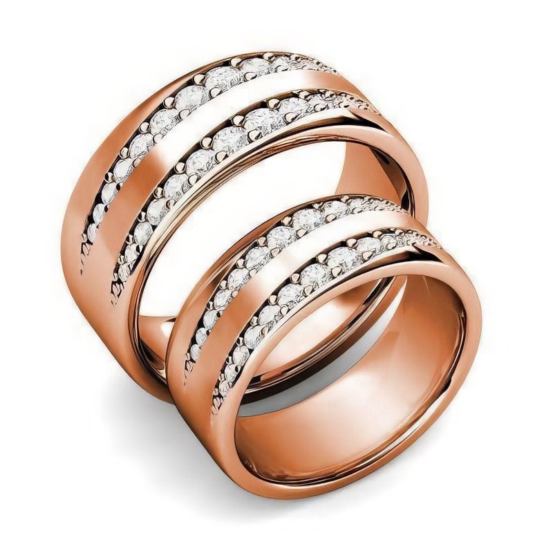 1.35 CT Round Cut Diamonds - Wedding Set - Primestyle.com