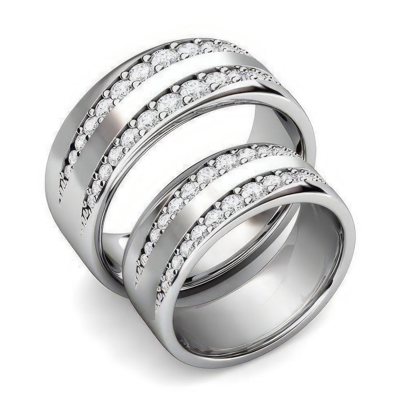 1.35 CT Round Cut Natural Diamonds - Wedding Sets