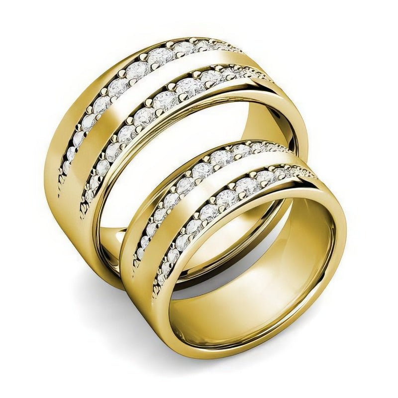 1.35 CT Round Cut Diamonds - Wedding Set - Primestyle.com