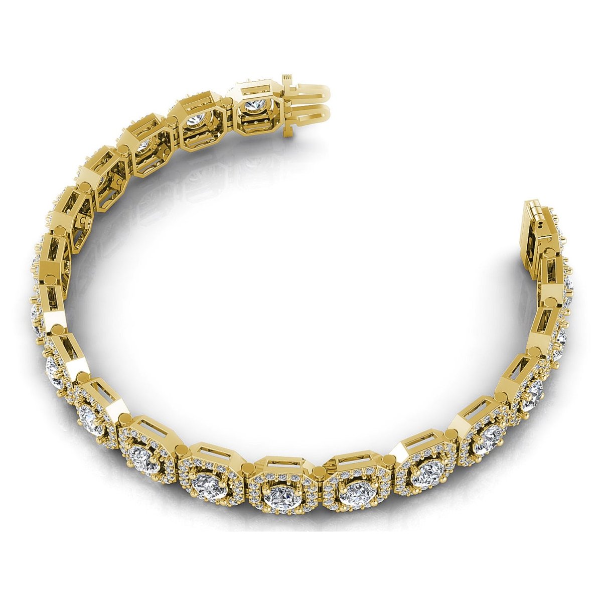 13.50-13.50 CT Round Cut Diamonds - Diamond Bracelet - Primestyle.com