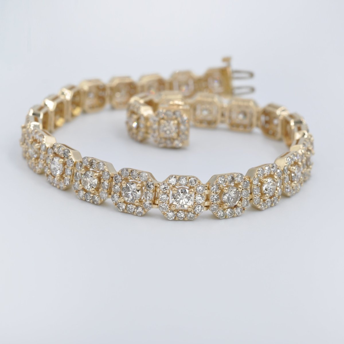 13.50-13.50 CT Round Cut Diamonds - Diamond Bracelet - Primestyle.com