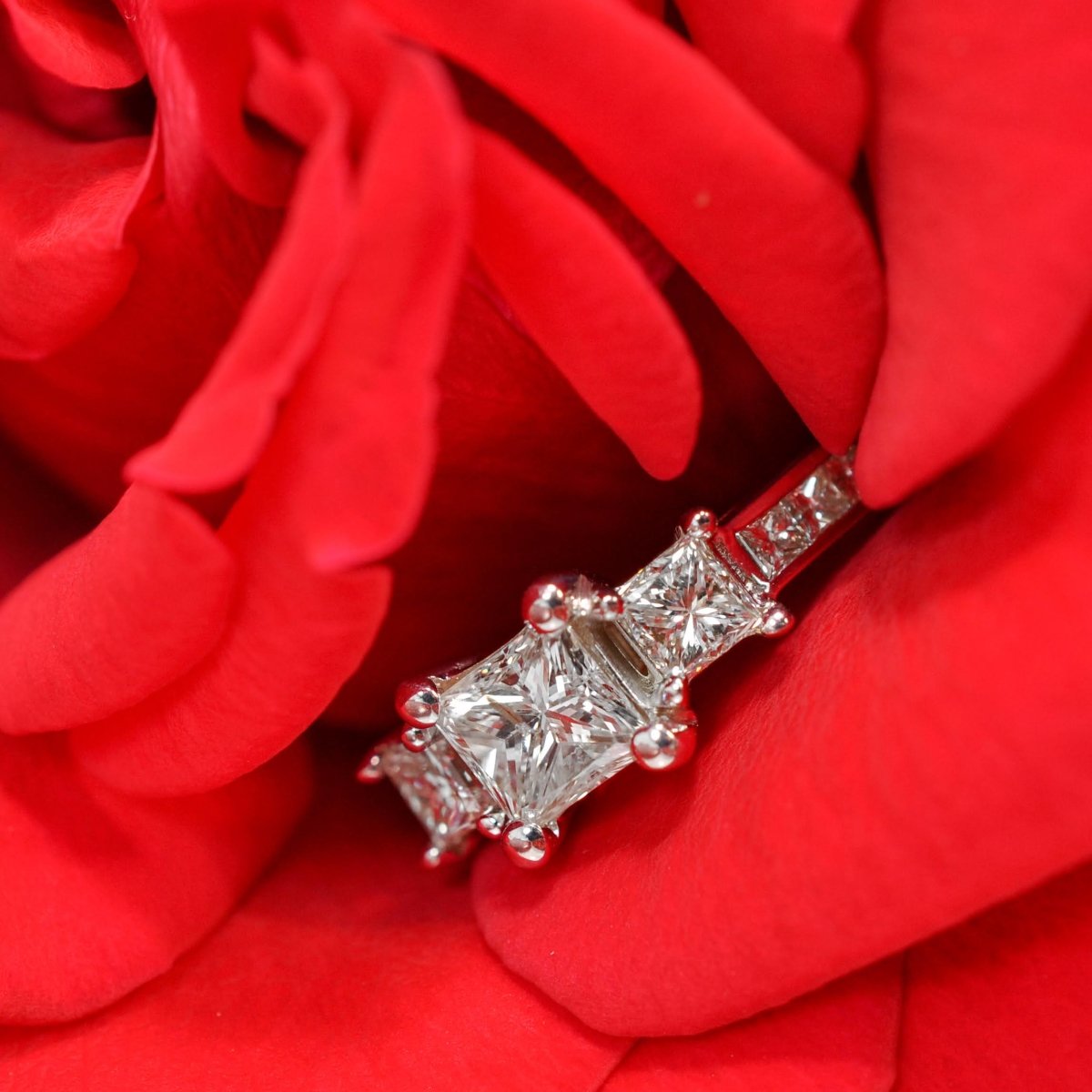 1.40-2.55 CT Princess Cut Diamonds - Engagement Ring - Primestyle.com