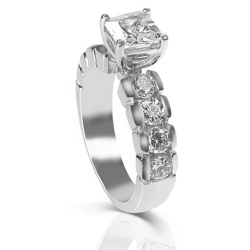 1.40-2.55 CT Round & Princess Cut Diamonds - Engagement Ring - Primestyle.com