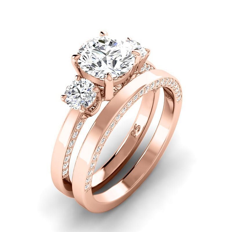 1.40-6.90 CT Round Cut Diamonds - Bridal Set