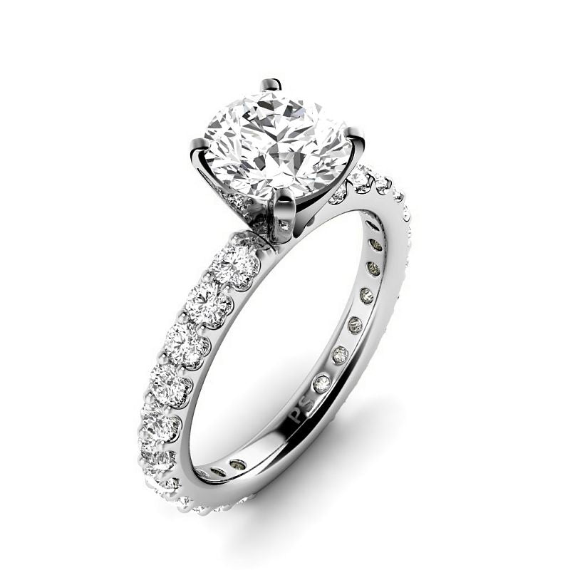 1.40-3.90 CT Round Cut Lab Grown Diamonds - Engagement Ring - Primestyle.com