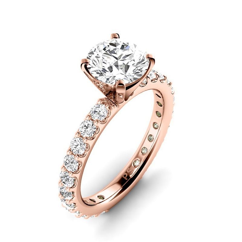 1.40-3.90 CT Round Cut Lab Grown Diamonds - Engagement Ring - Primestyle.com