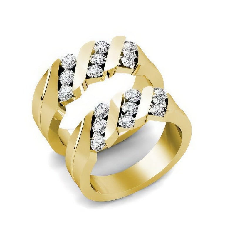 1.40 CT Round Cut Natural Diamonds - Wedding Sets