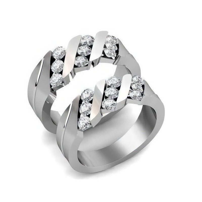 1.40 CT Round Cut Diamonds - Wedding Set - Primestyle.com