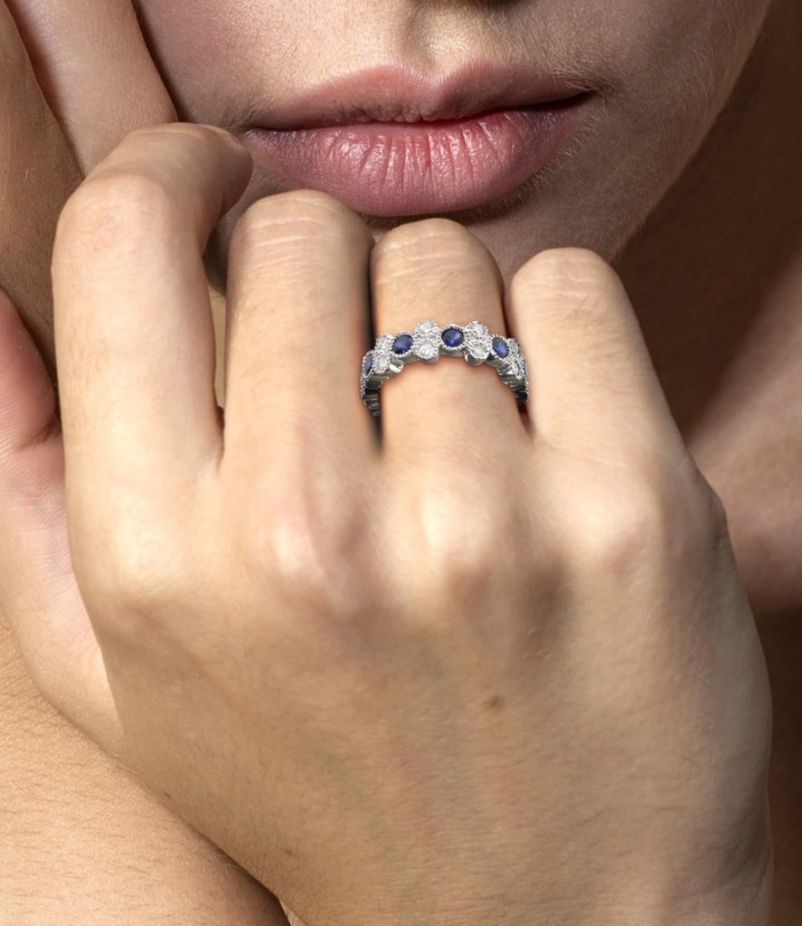 1.40 CT Round Cut Natural Diamonds - Wedding Band