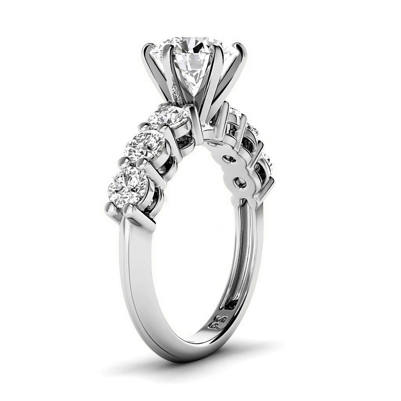 1.45-3.95 CT Round Cut Lab Grown Diamonds - Engagement Ring - Primestyle.com