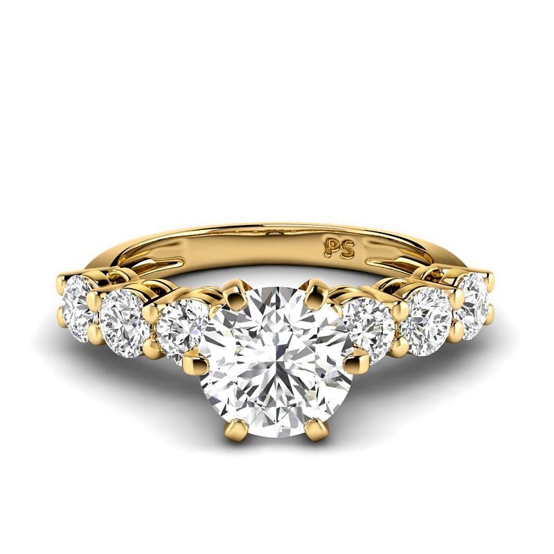 1.45-6.95 CT Round Cut Diamonds - Engagement Ring