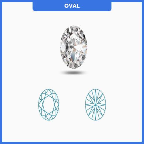 1.45CT J-K/VS2-SI1 Oval Cut Diamond MDL