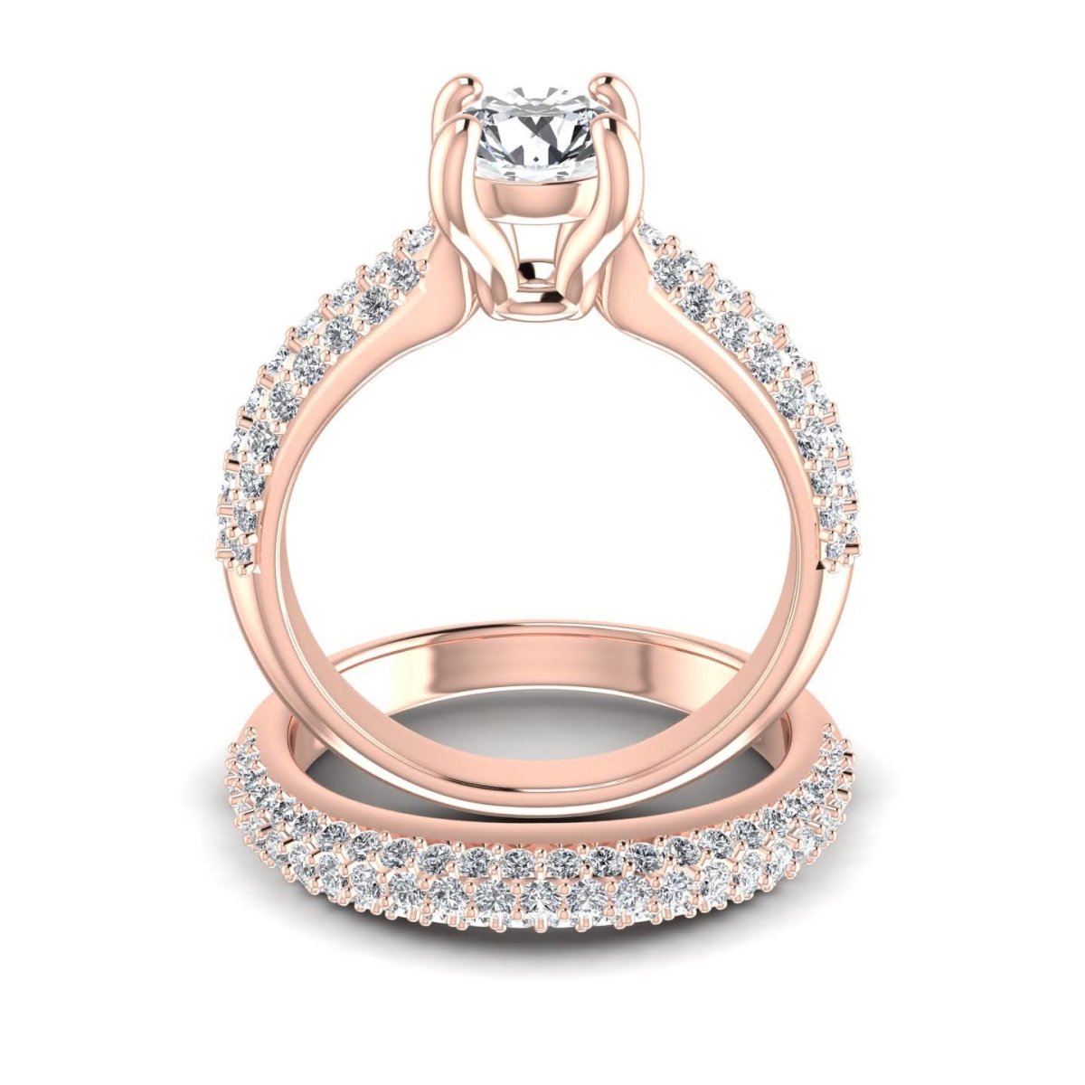 1.50-2.65 CT Round Cut Diamonds - Bridal Set - Primestyle.com