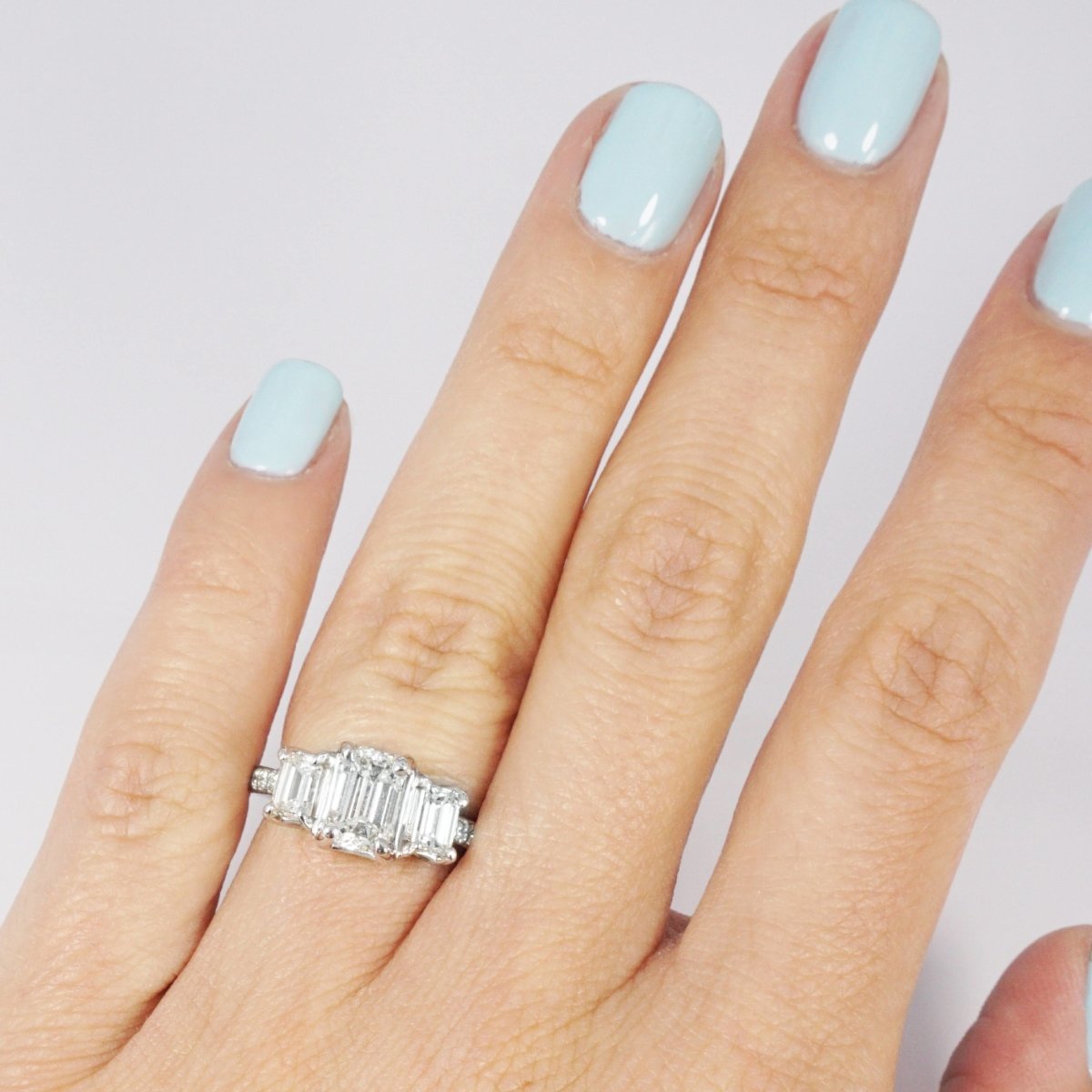 1.50-2.65 CT Round & Emerald Cut Diamonds - Engagement Ring - Primestyle.com