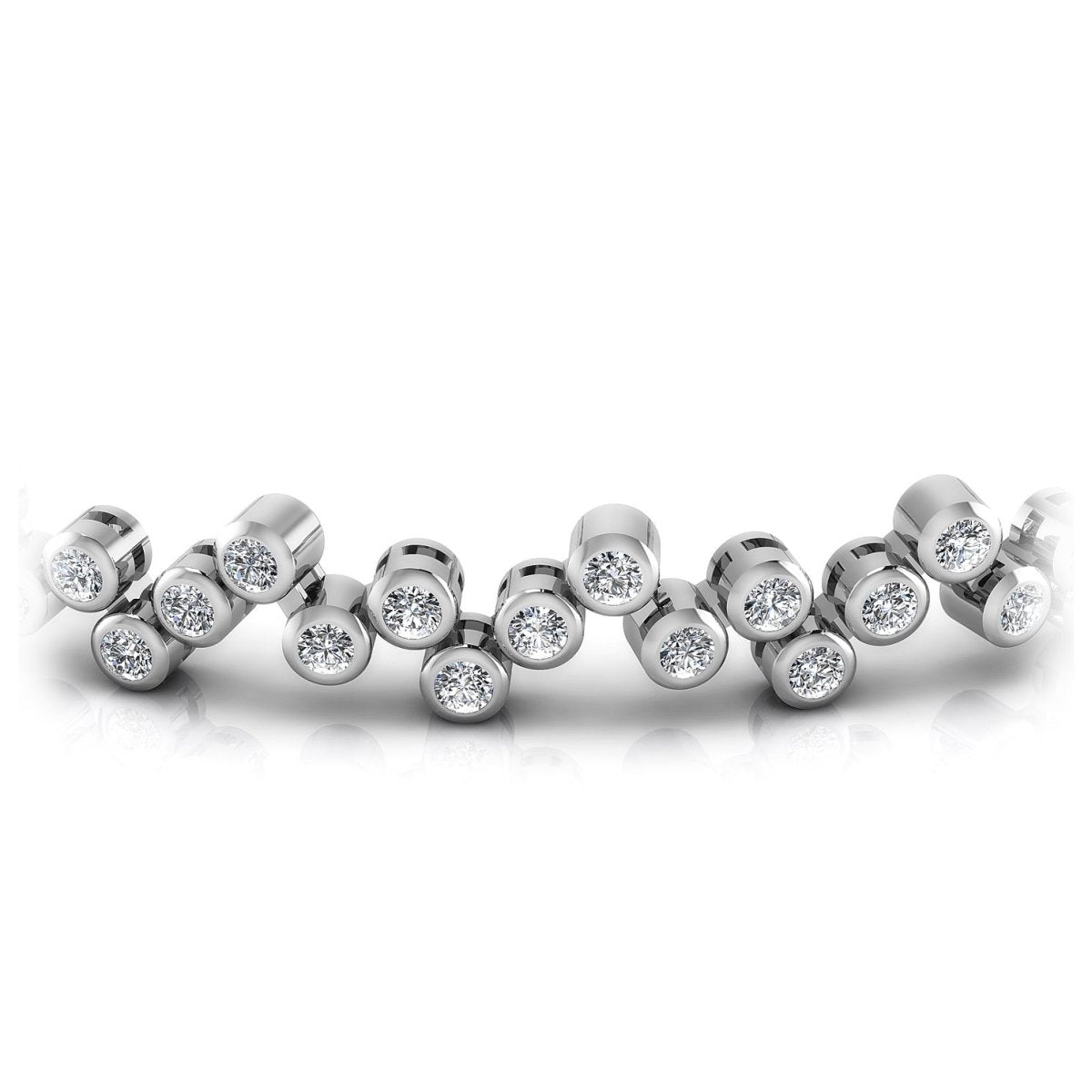 1.50-3.00 CT Round Cut Diamonds - Diamond Bracelet - Primestyle.com