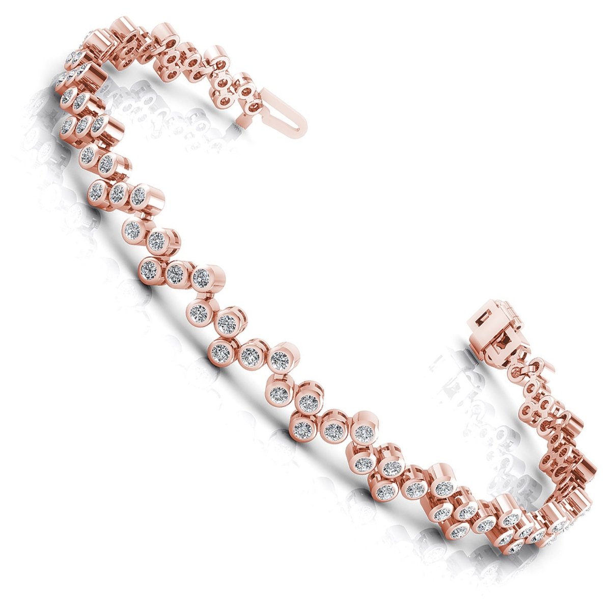 1.50-3.00 CT Round Cut Diamonds - Diamond Bracelet - Primestyle.com