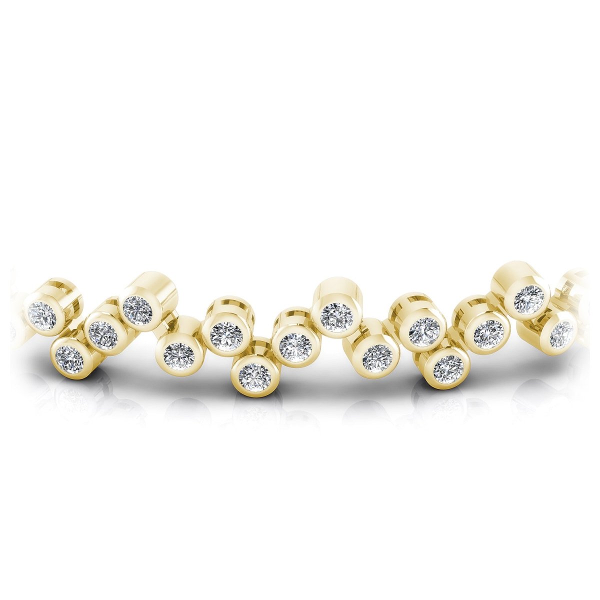 1.50-3.00 CT Round Cut Diamonds - Diamond Bracelet - Primestyle.com