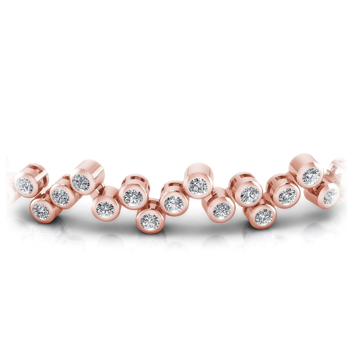 1.50-3.00 CT Round Cut Diamonds - Diamond Bracelet - Primestyle.com