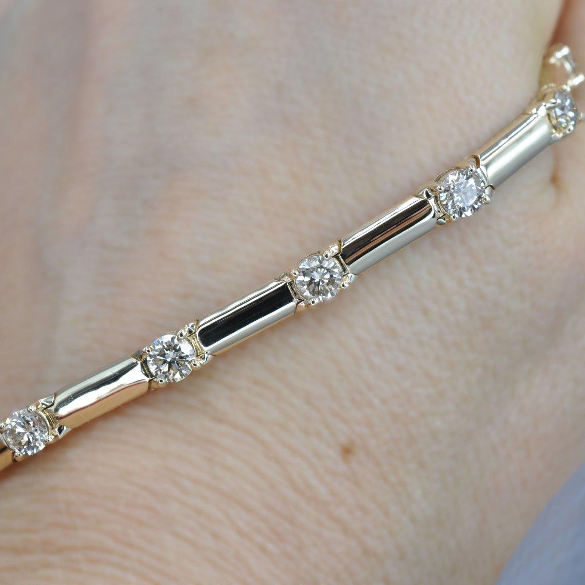 1.50-3.00 CT Round Cut Diamonds - Tennis Bracelet - Primestyle.com