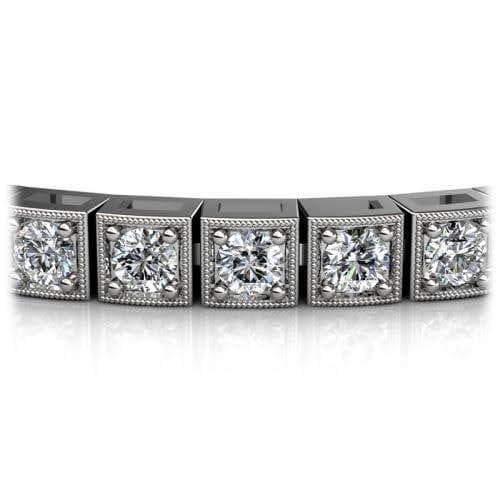 1.50-4.00 CT Round Cut Diamonds - Tennis Bracelet - Primestyle.com