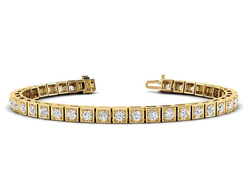 1.50-4.00 CT Round Cut Lab Grown Diamonds - Tennis Bracelet - Primestyle.com