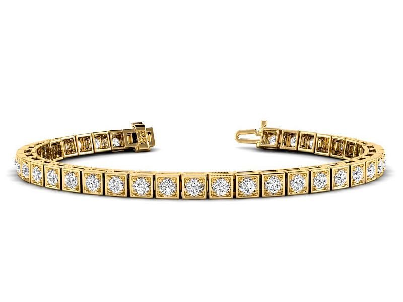1.50 - 4.00 CT Round Cut Lab Grown Diamonds - Tennis Bracelet - Primestyle.com