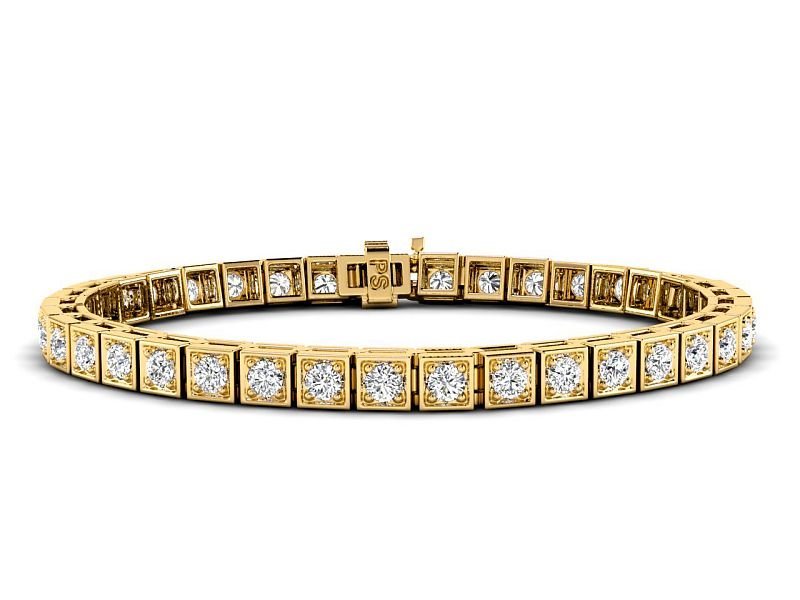1.50-4.00 CT Round Cut Diamonds - Tennis Bracelet