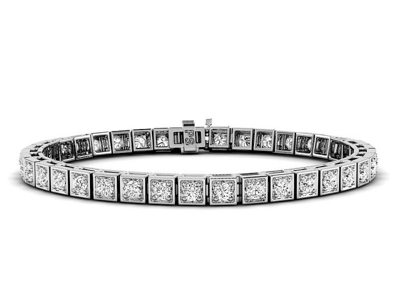 1.50-4.00 CT Round Cut Lab Grown Diamonds - Tennis Bracelet - Primestyle.com