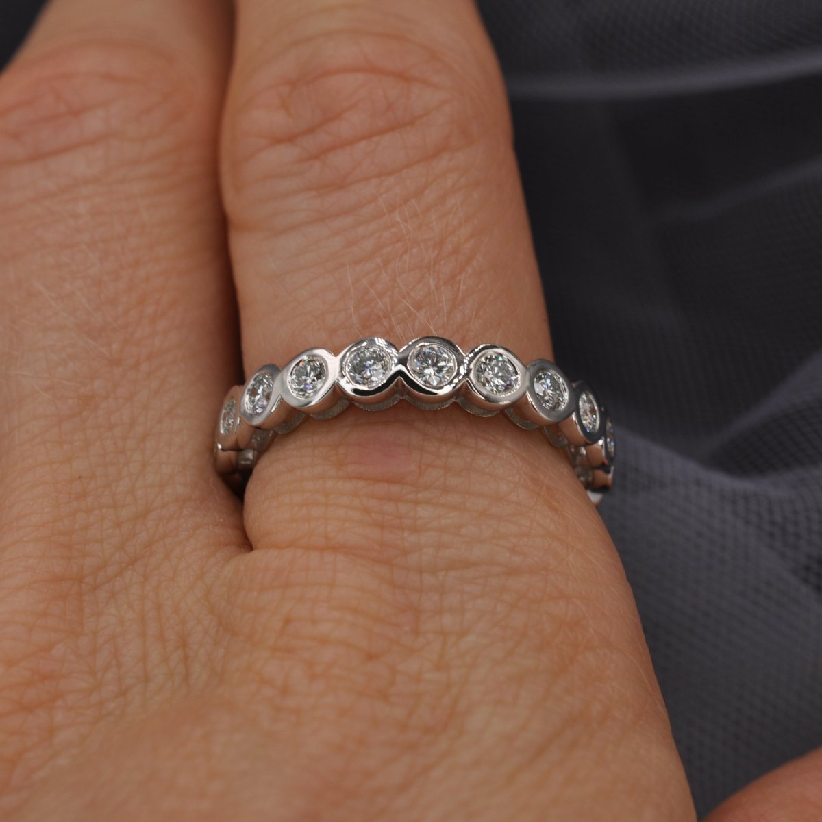 1.50-5.00 CT Round Cut Natural Diamonds - Eternity Rings