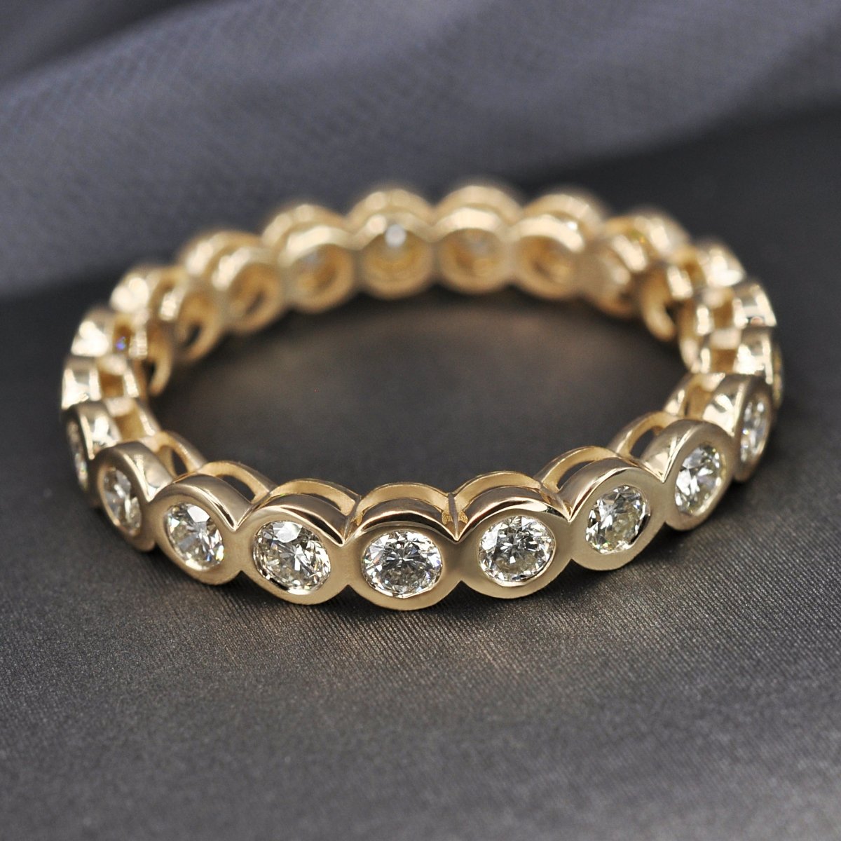 1.50-5.00 CT Round Cut Natural Diamonds - Eternity Rings